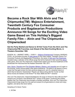 Become a Rock Star with Alvin and the Chipmunks(TM): Majesco