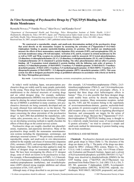 In Vitro Screening of Psychoactive Drugs by [35S] Gtpγs Binding In