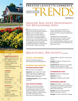 Greater Lafayette Commerce Econtromic ENDS YEAR-END 2014