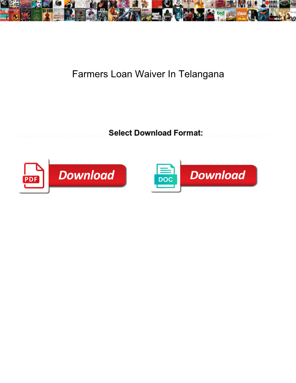 Farmers Loan Waiver in Telangana