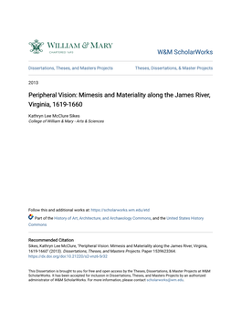 Mimesis and Materiality Along the James River, Virginia, 1619-1660