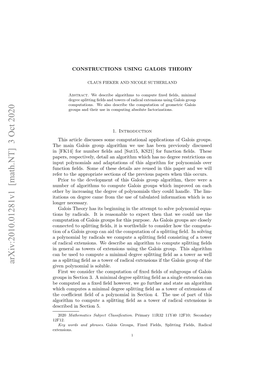 Arxiv:2010.01281V1 [Math.NT] 3 Oct 2020 Extensions