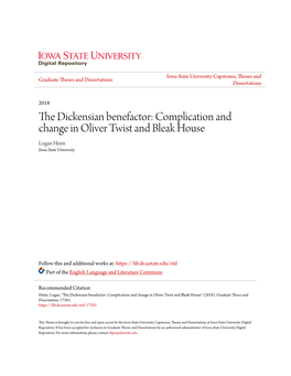 Complication and Change in Oliver Twist and Bleak House Logan Heim Iowa State University