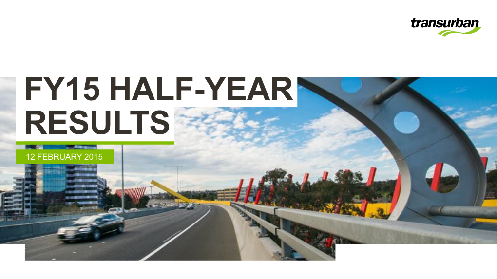 Fy15 Half-Year Results