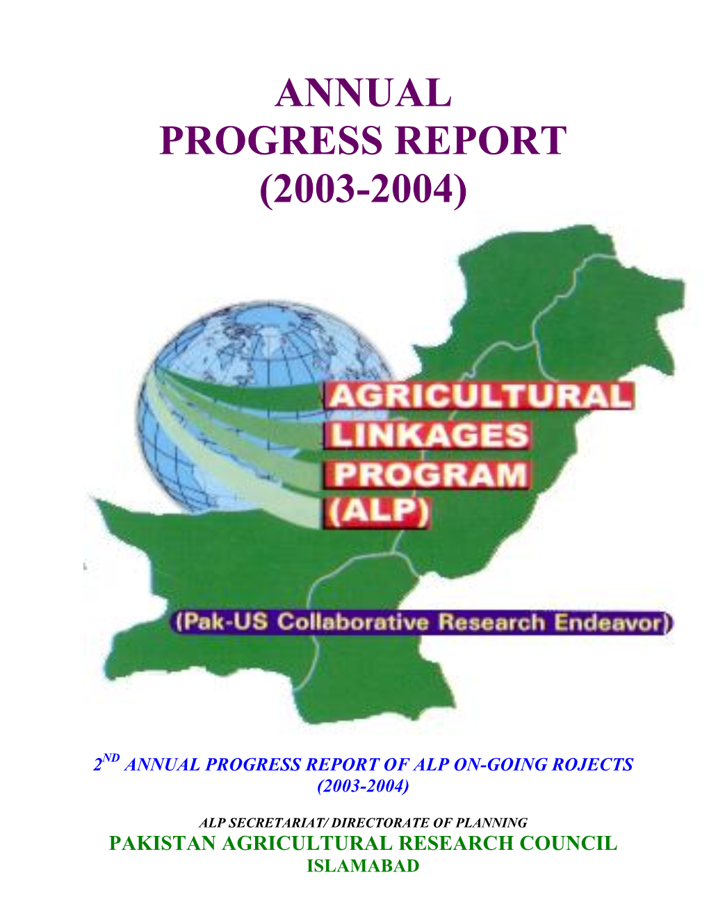 Progress Report (2003-2004)