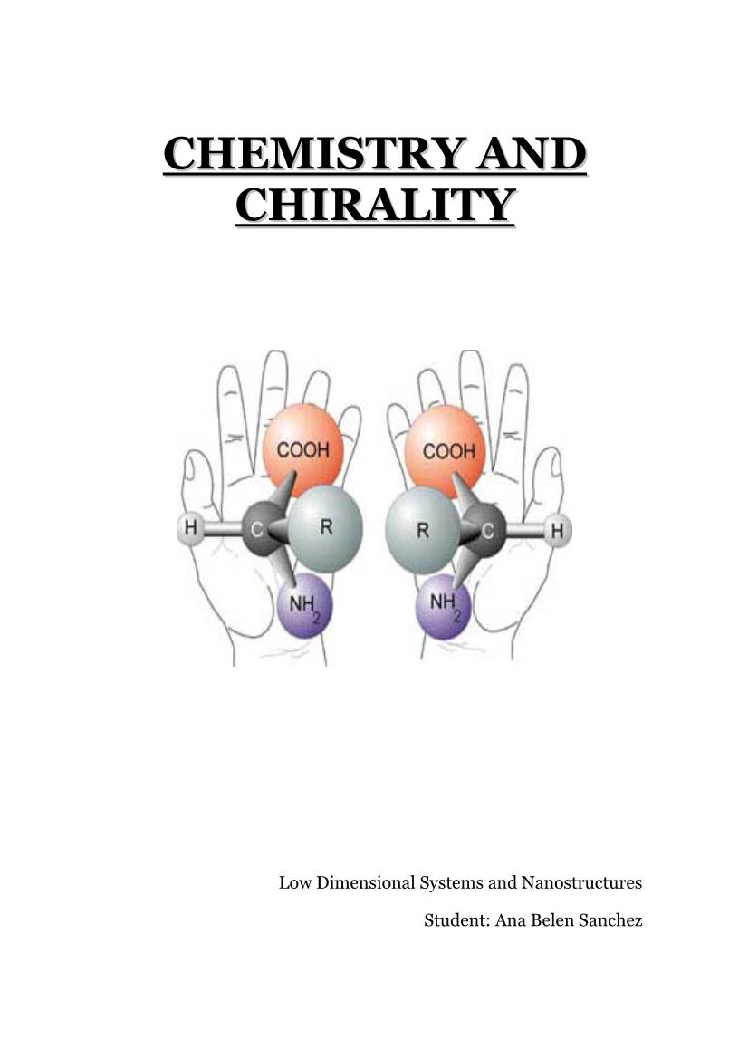 Chemistry and Chirality