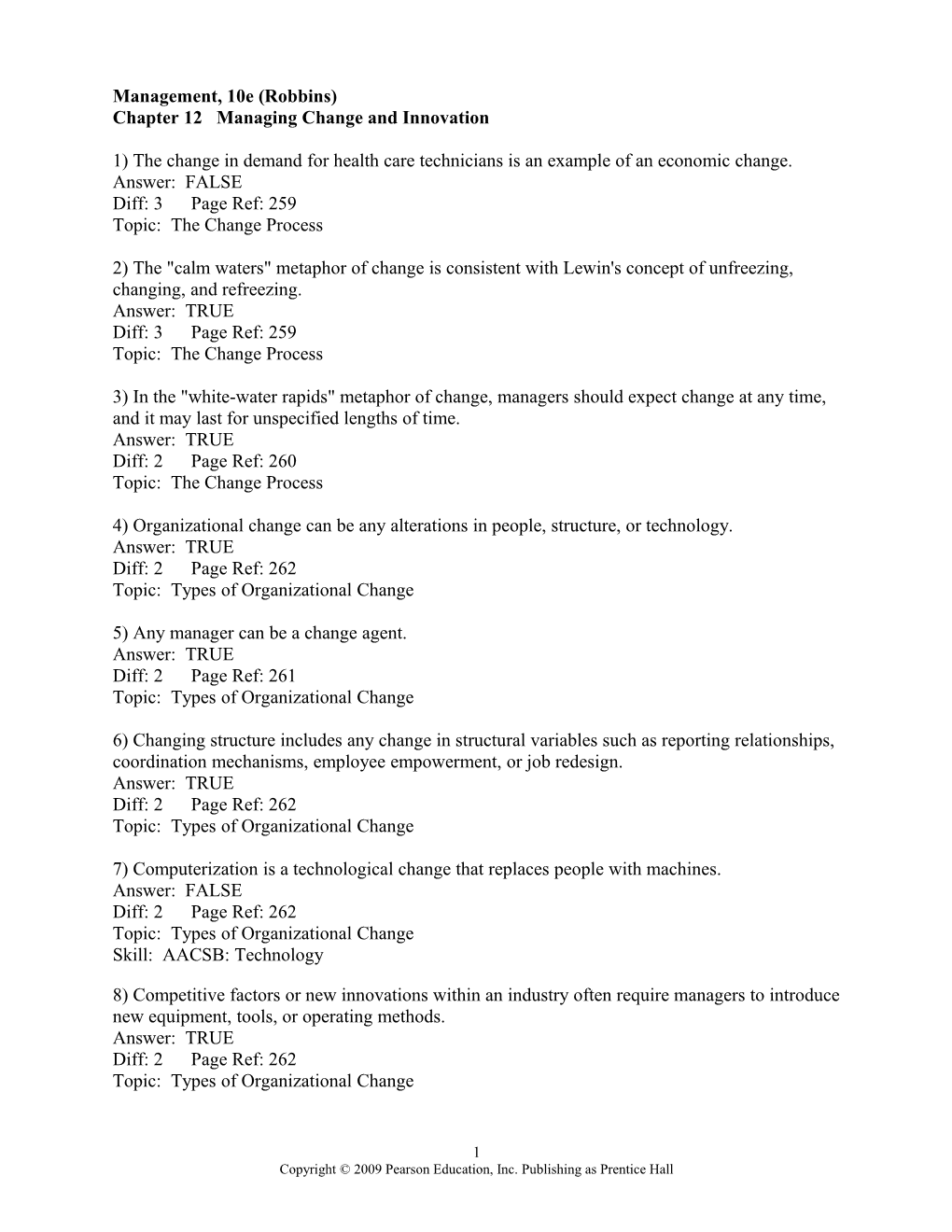 Chapter 12 Managing Change and Innovation