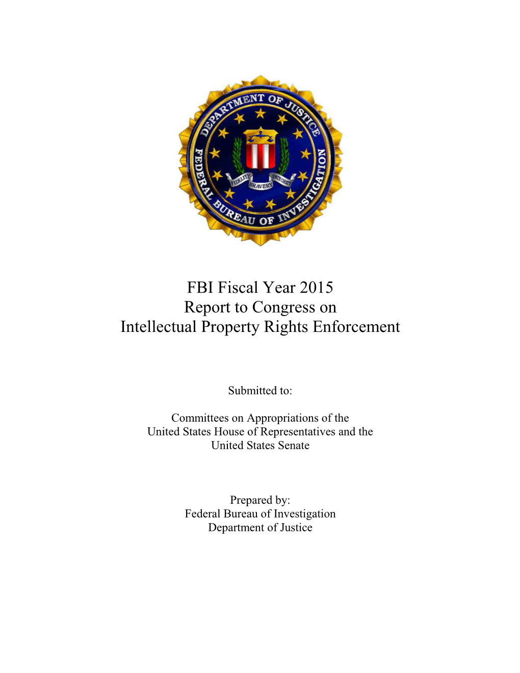 Federal Bureau of Investigation IPR 2015 Report