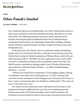 Orhan Pamuk's Istanbul