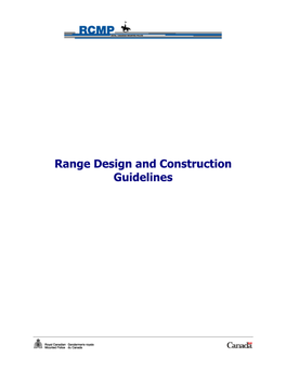 Range Design Construction Guidelines