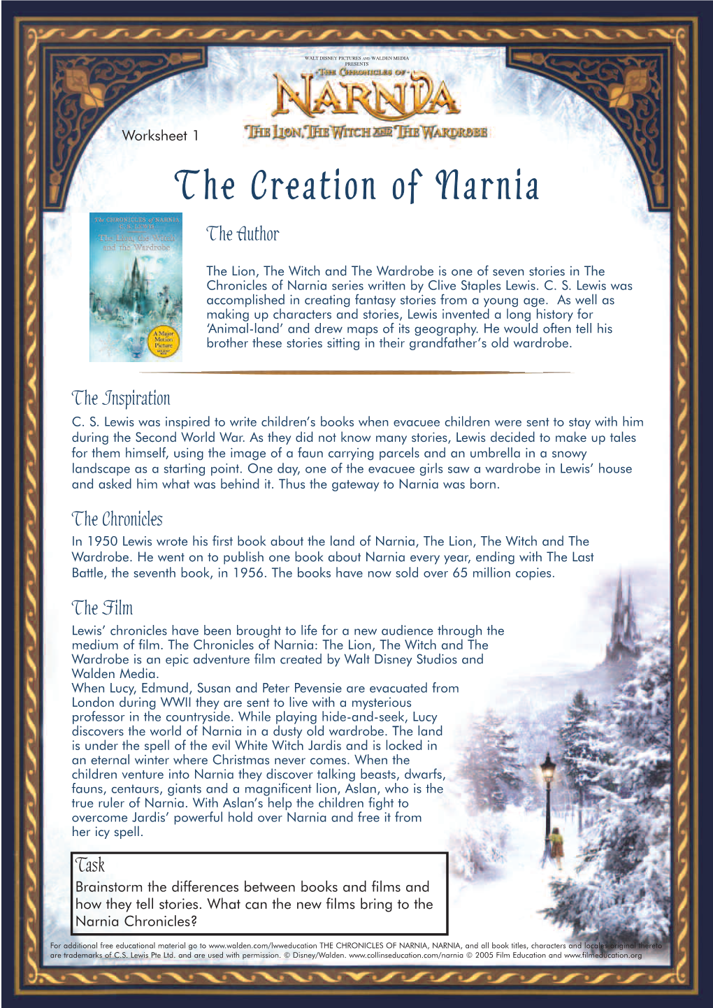 The Creation of Narnia the Author