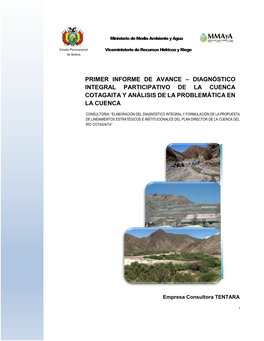 Diagnóstico Integral Participativo De La Cuenca Cotagaita Y Análisis De La Problemática En La Cuenca