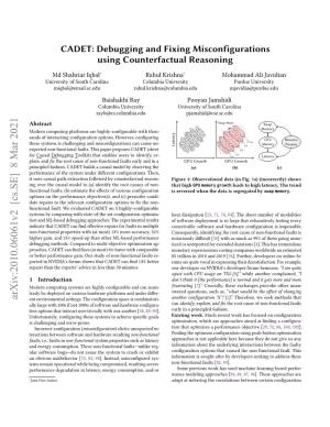 CADET: Debugging and Fixing Misconfigurations Using Counterfactual Reasoning