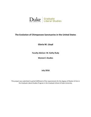 The Evolution of Chimpanzee Sanctuaries in the United States