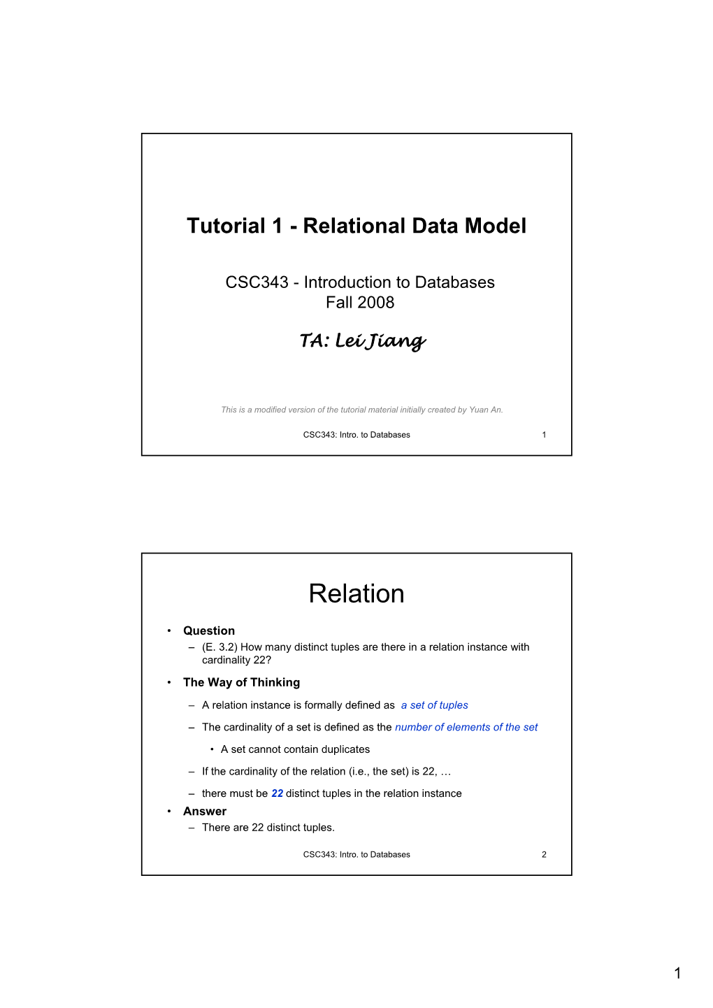 Relational Model