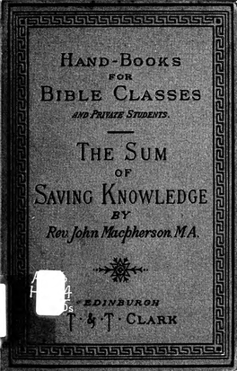 The Sum of Saving Knowledge