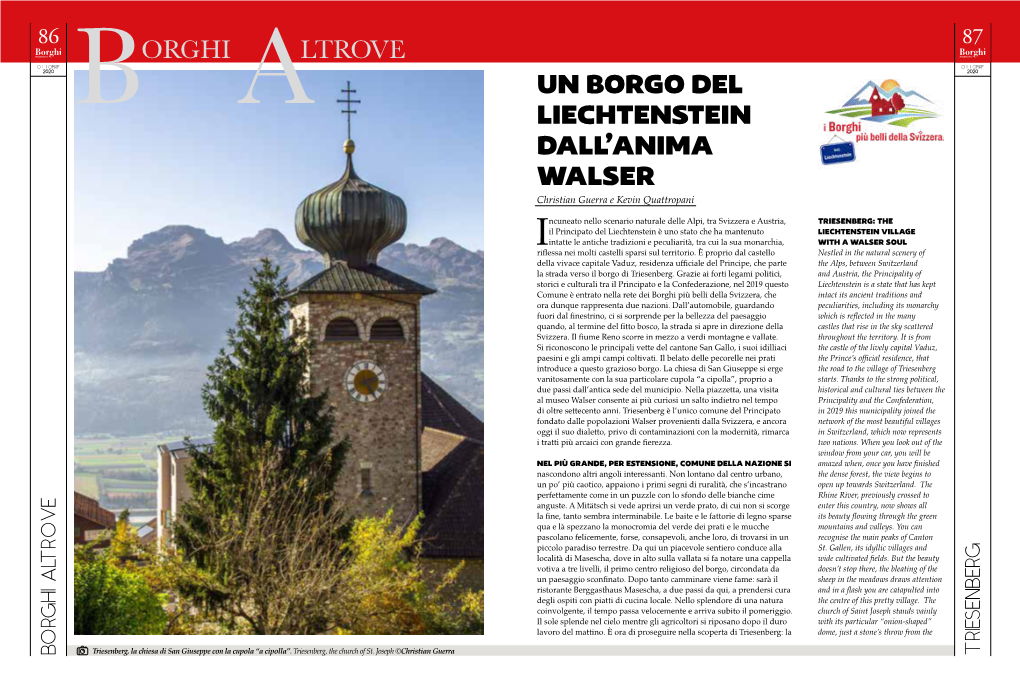 Un Borgo Del Liechtenstein Dall'anima Walser