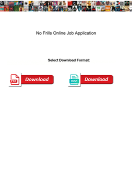 No Frills Online Job Application