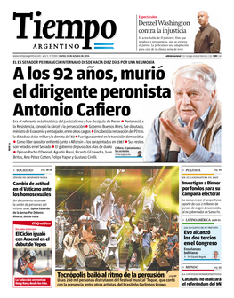 A Los 92 Años, Murió El Dirigente Peronista Antonio Cafiero