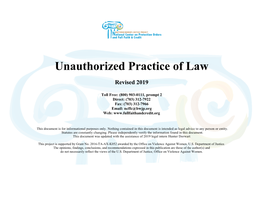 Unauthorized Practice of Law