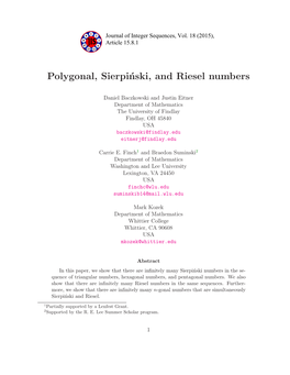 Polygonal, Sierpinski, and Riesel Numbers