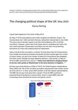 The Changing Political Shape of the UK: May 2019, Public Sector Focus, May/June, Pp.14-17