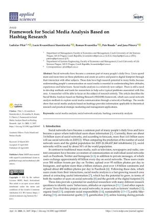 Framework for Social Media Analysis Based on Hashtag Research