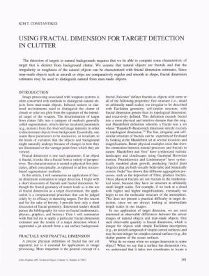 Using Fractal Dimension for Target Detection in Clutter