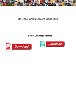 Dc Direct Green Lantern Movie Ring