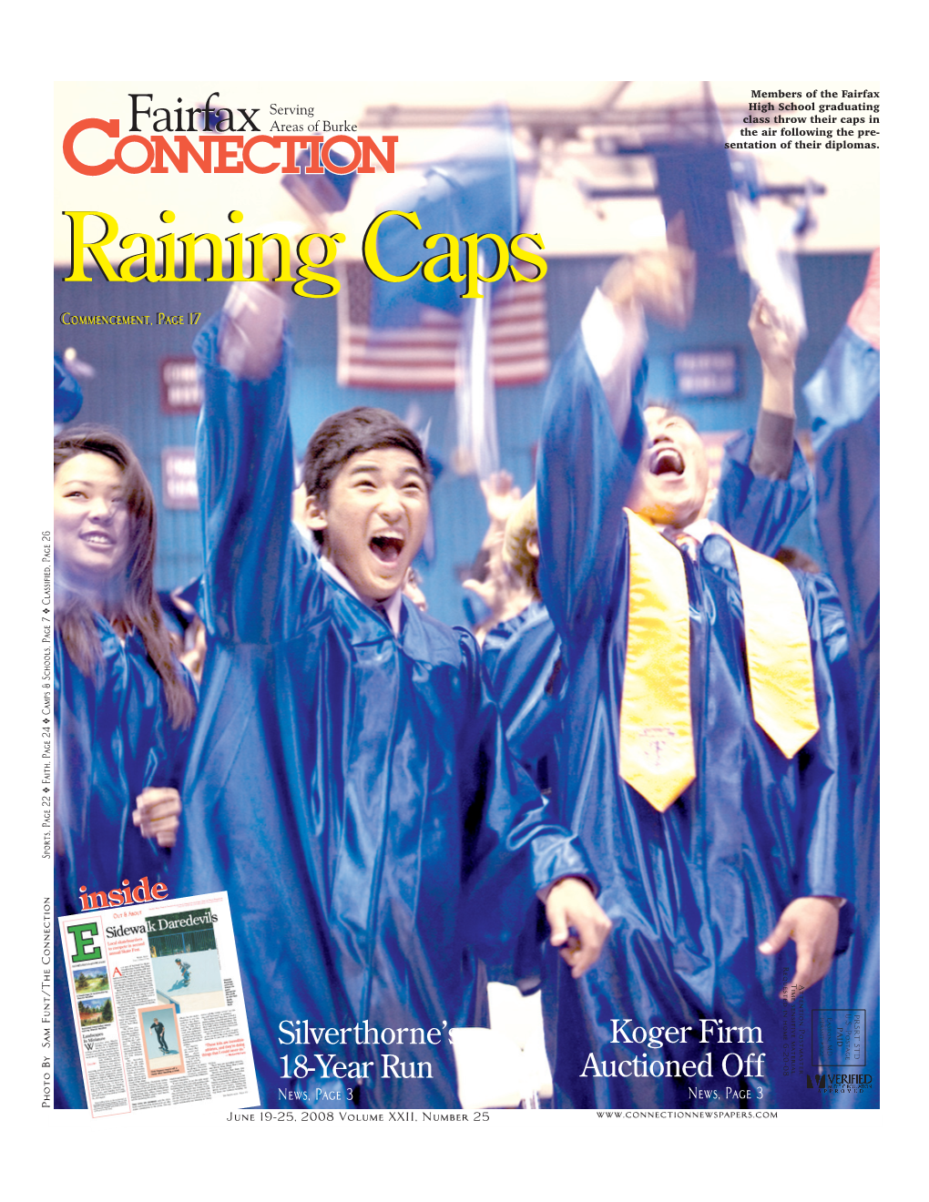 Fairfax Serving High School Graduating Areas of Burke Class Throw Their Caps in Fairfax Areas of Burke the Air Following the Pre- Sentation of Their Diplomas