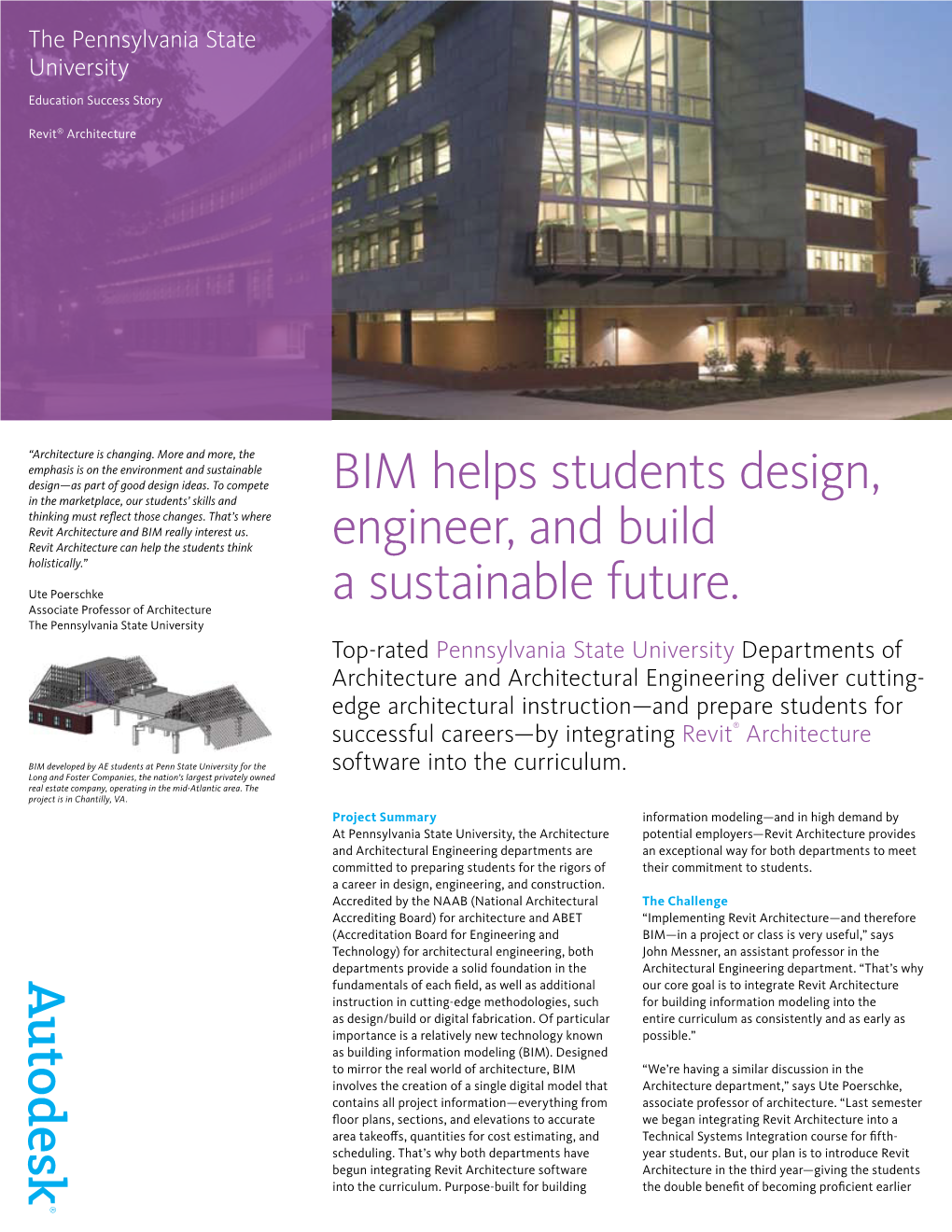 BIM Helps Students Design, Engineer, and Build a Sustainable Future