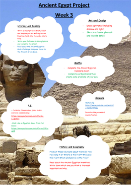 Ancient Egypt Project Week 3