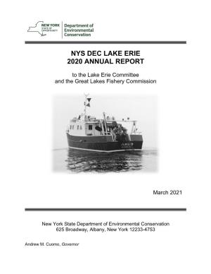 Nys Dec Lake Erie 2020 Annual Report