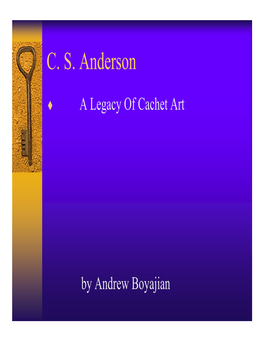 C.S. Anderson Cachets