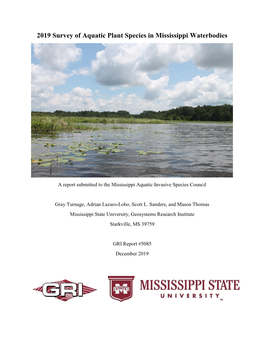 2019 Survey of Aquatic Plant Species in Mississippi Waterbodies