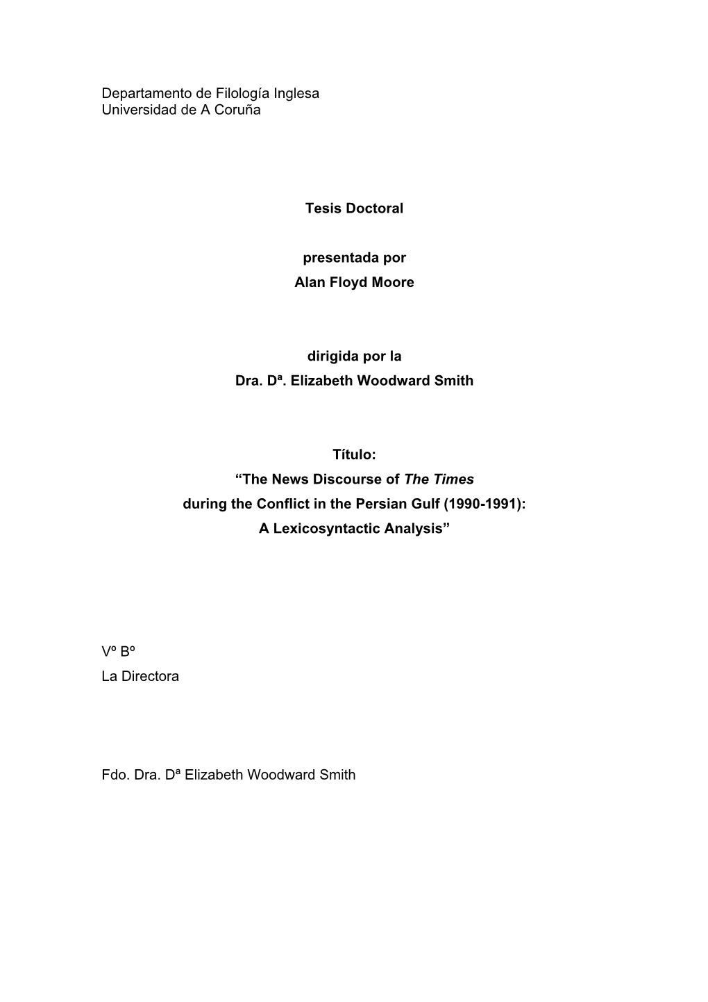 (1990-1991) : a Lexicosyntactic Analysis