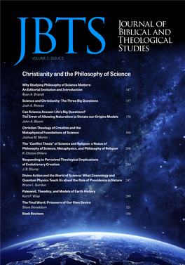 JBTSVOLUME 2 | ISSUE 2 Christianity and the Philosophy of Science