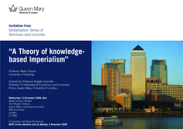“A Theory of Knowledge- Based Imperialism”