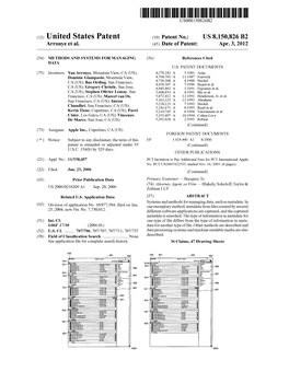 (12) United States Patent (10) Patent No.: US 8,150,826 B2 Arrouye Et Al