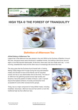 Definition of Afternoon Tea.Pages