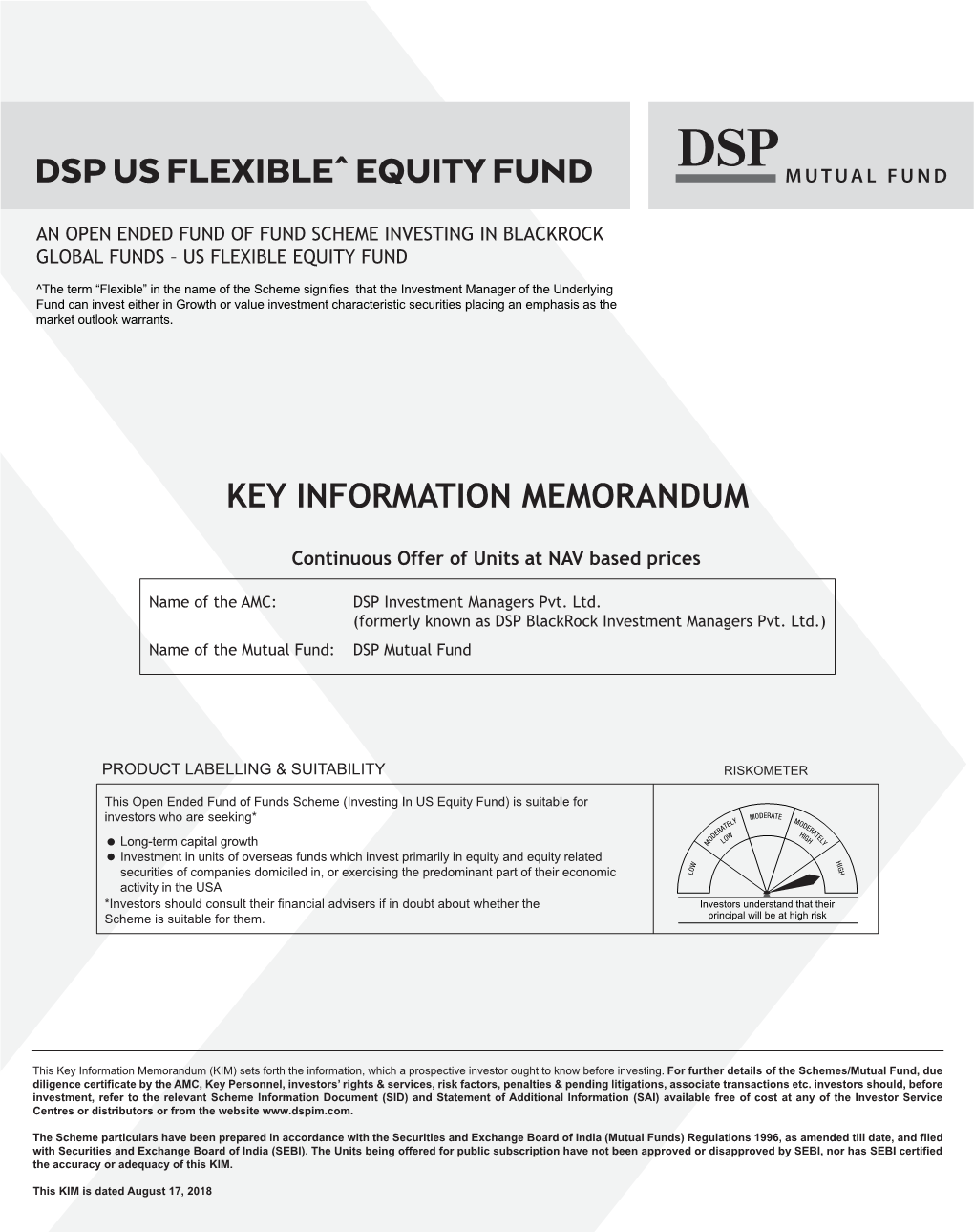 DSP Blackrock Investment Managers Pvt