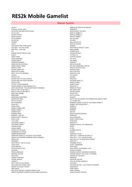 Res2k Mobile Gamelist Master System