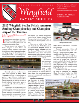British Amateur Sculling Championship and Champion- Ship of the Thames by Ian Wingfield, WFS International VP Their Number