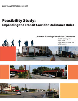 Feasibility Study: Expanding the Transit Corridor Ordinance Rules