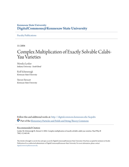Complex Multiplication of Exactly Solvable Calabi-Yau Varieties