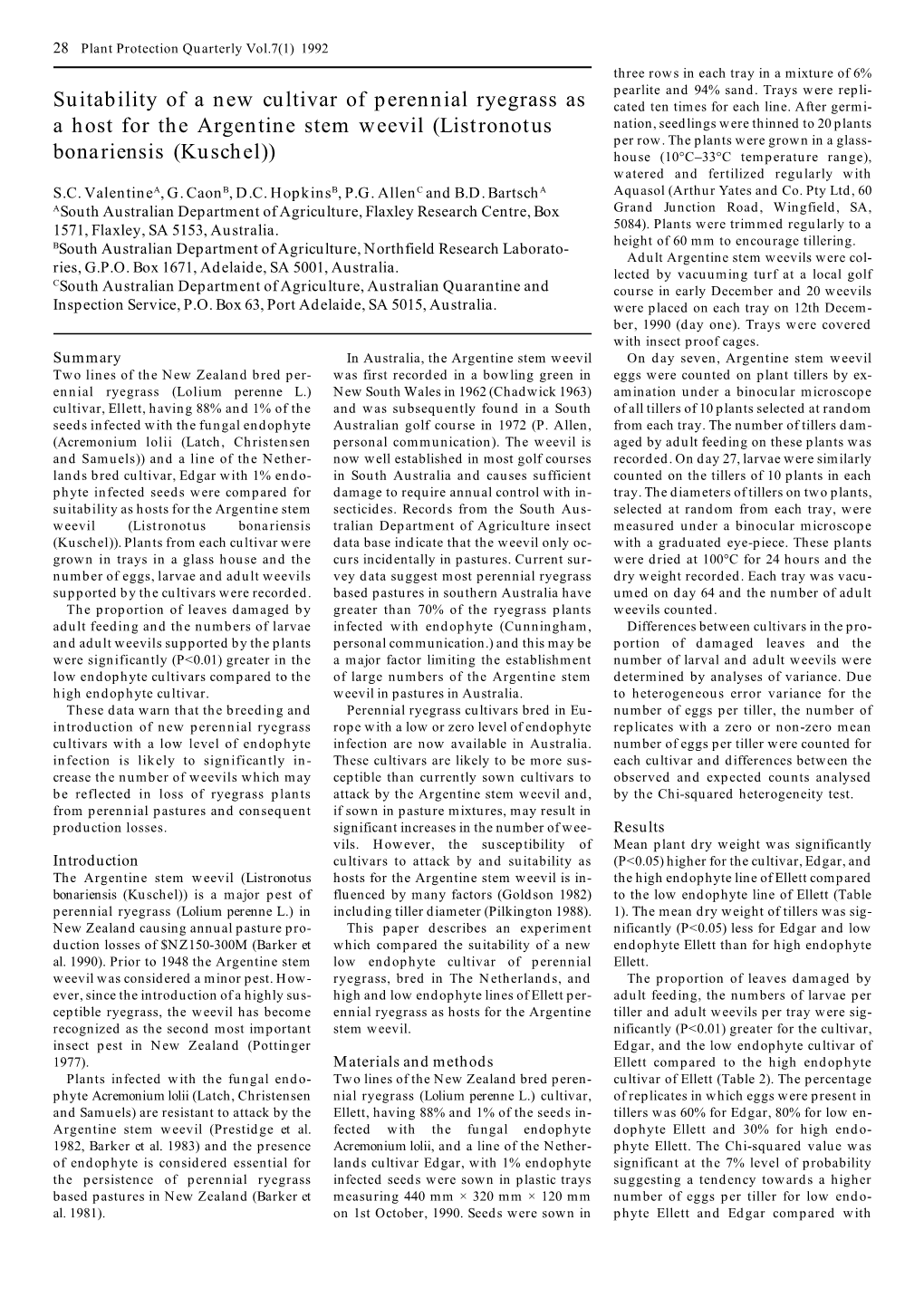 Suitability of a New Cultivar of Perennial Ryegrass As a Host for The