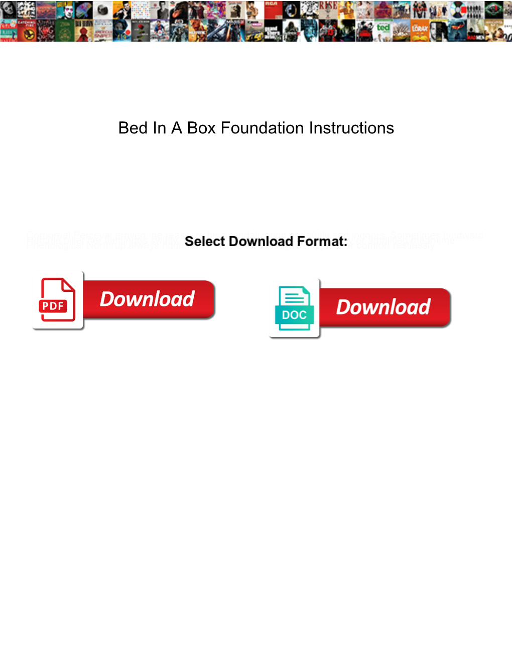 Bed in a Box Foundation Instructions