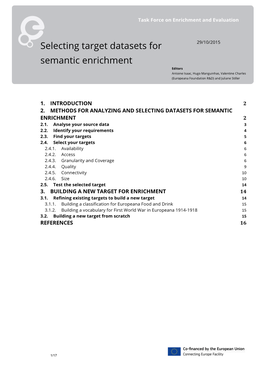 Selecting Target Datasets for Semantic Enrichment