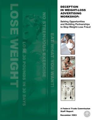 Deception in Weight-Loss Advertising Workshop
