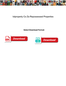 Iolproperty Co Za Repossessed Properties